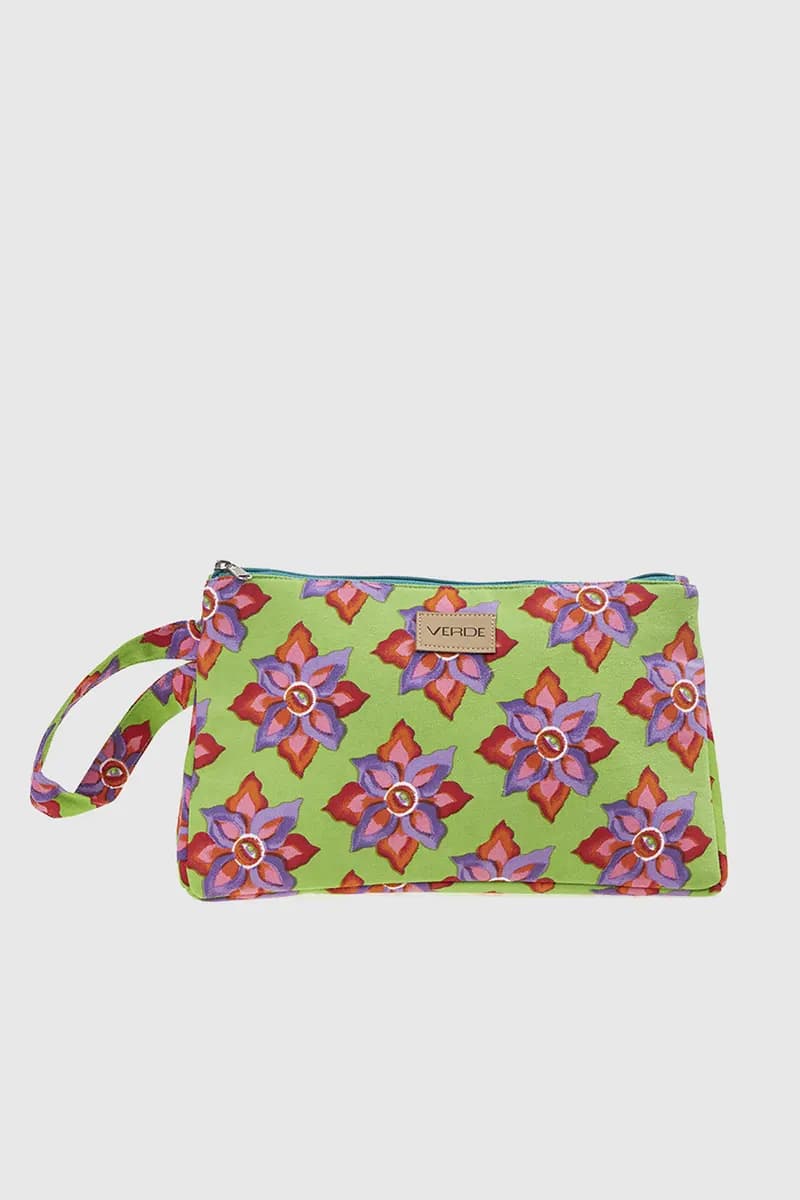 VERDE FASHION | Pochette mare in cotone fantasia floreale - 4