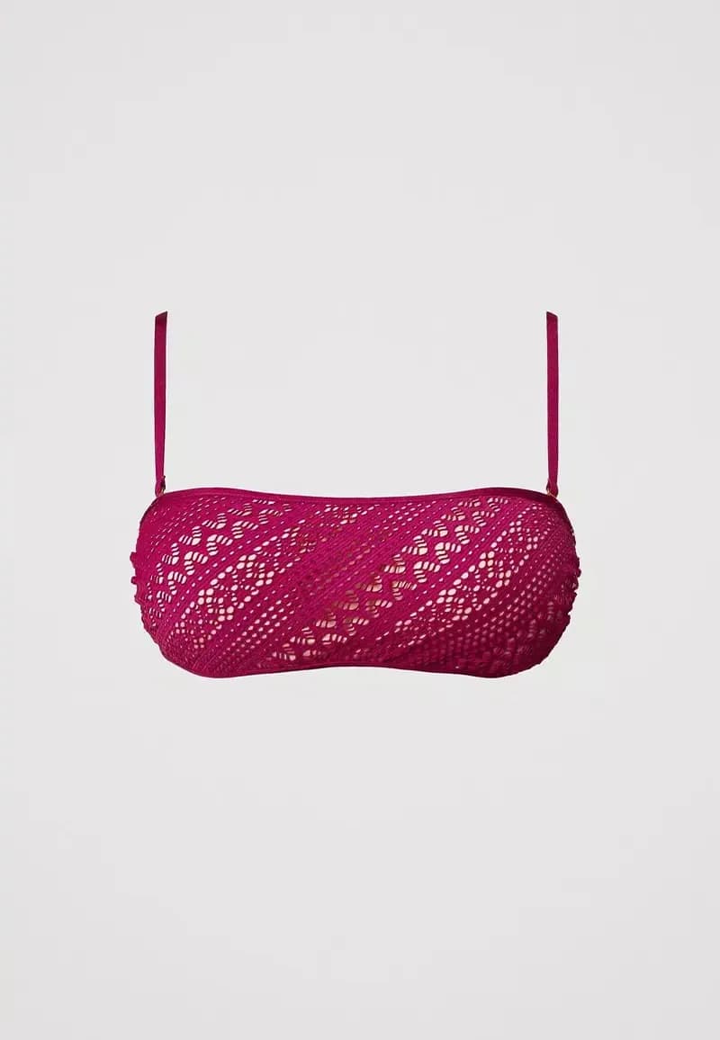 TWINSET | Bikini fascia e slip laccetti traforato - 4