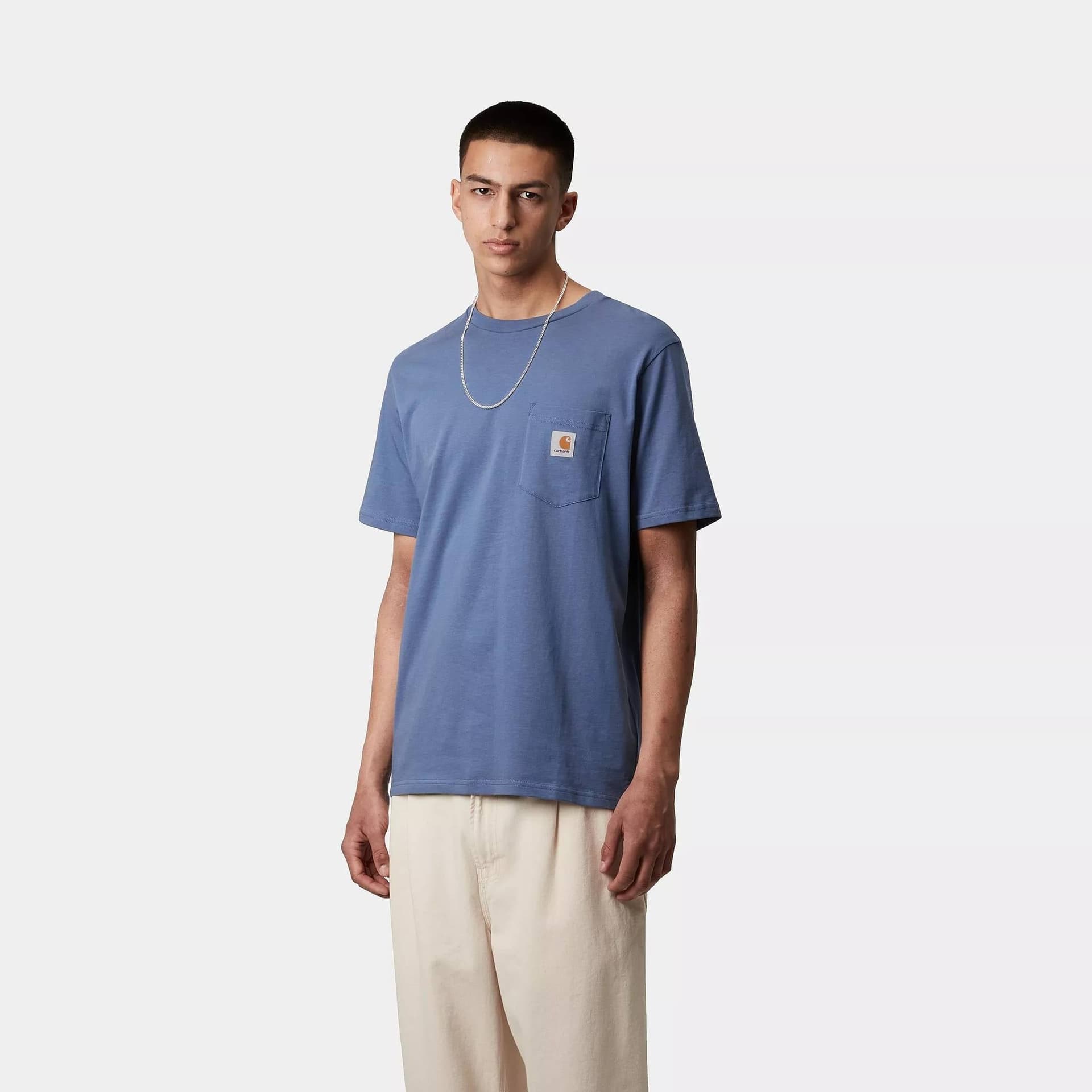 T-shirt Carhartt Pocket blue iris - 3