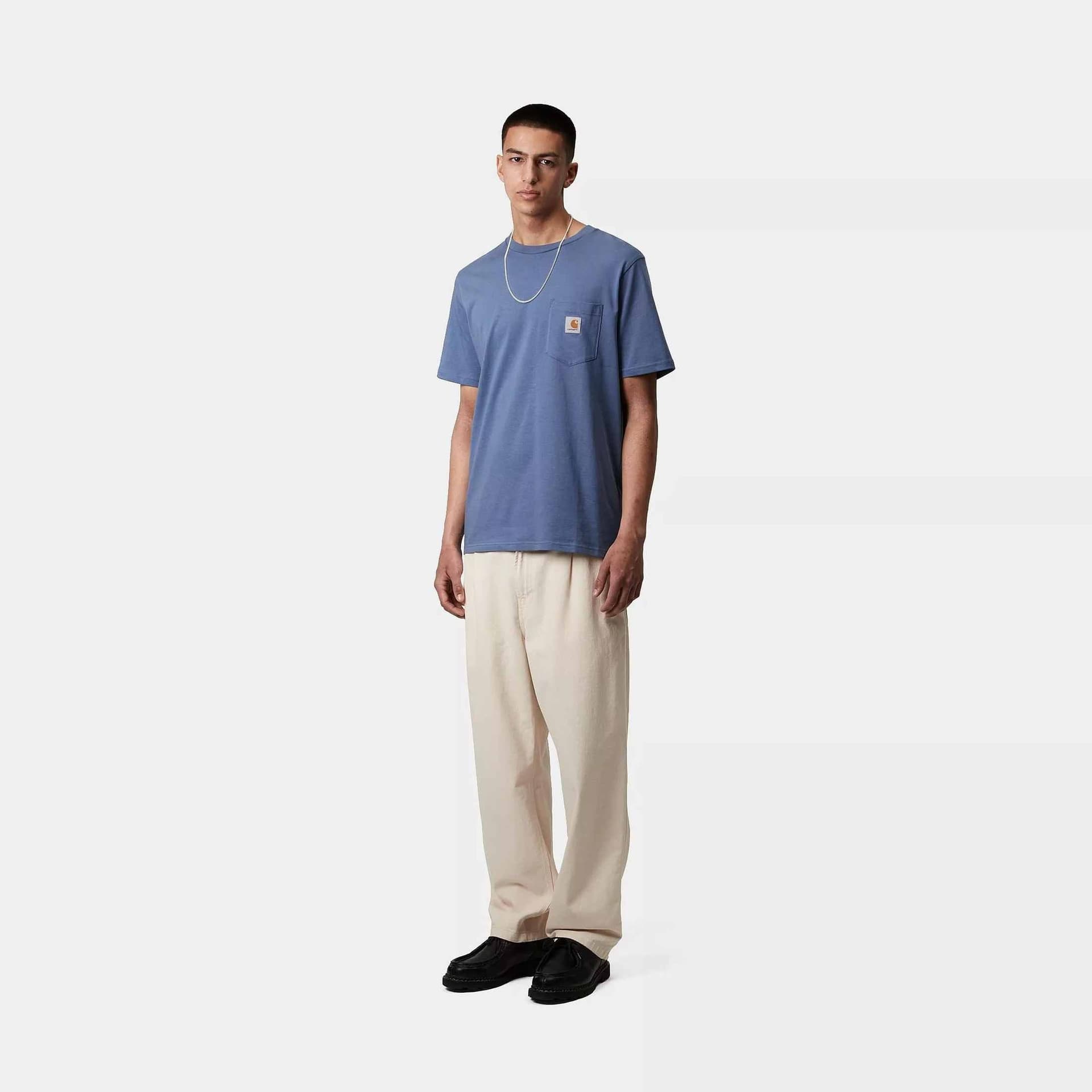 T-shirt Carhartt Pocket blue iris - 5