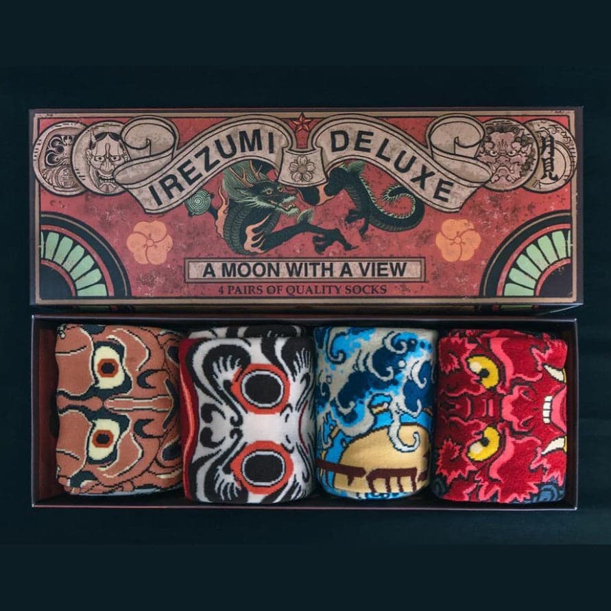 Calze socks a Moon with a View gift box Irezumi deluxe - 9