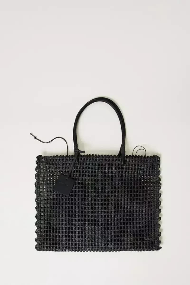 TWINSET | Borsa shopper effetto paglia a rete - 5