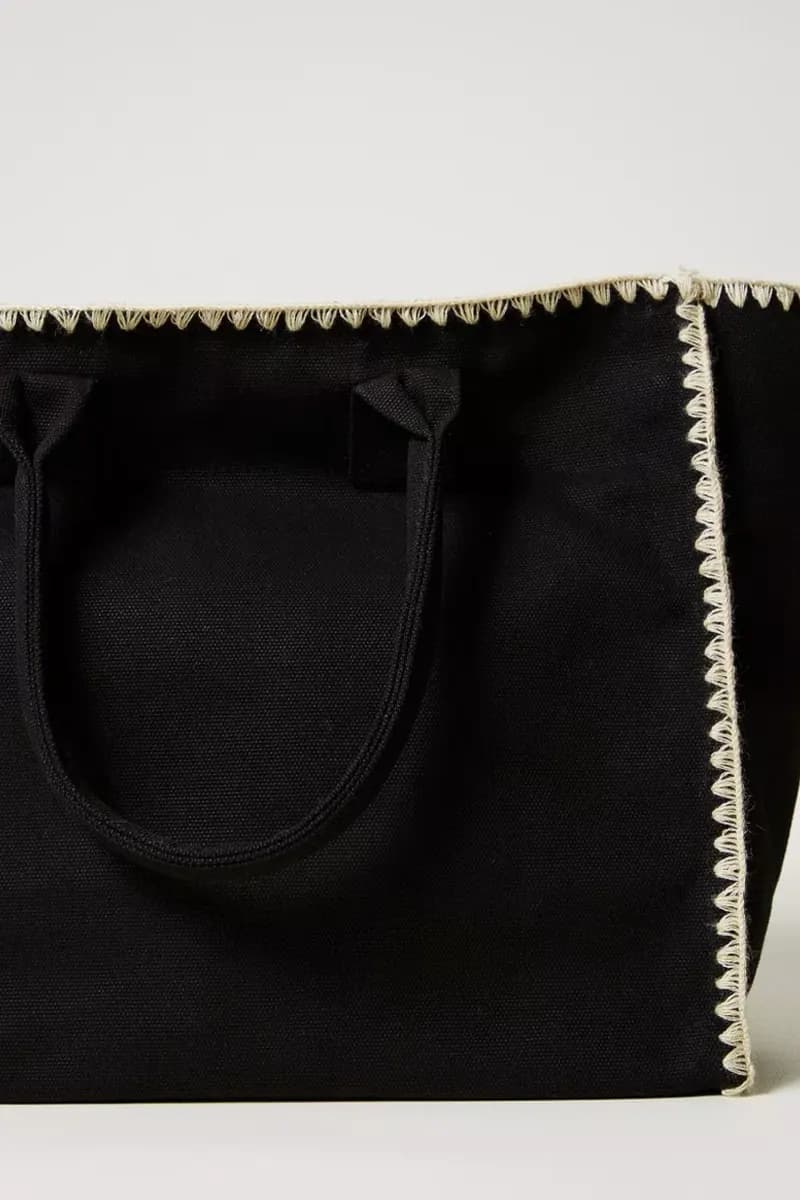 TWINSET | Borsa shopper in canvas con ricamo - 4