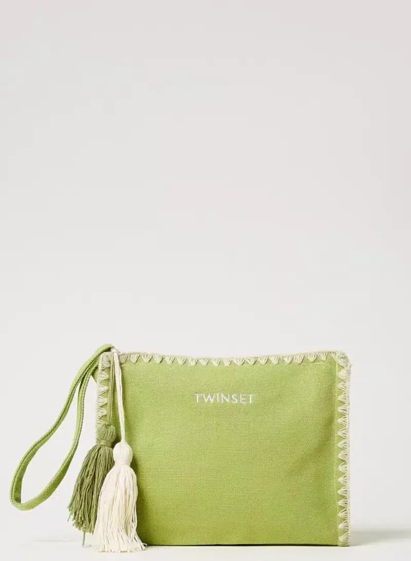 TWINSET | Pochette in canvas con ricamo - 2