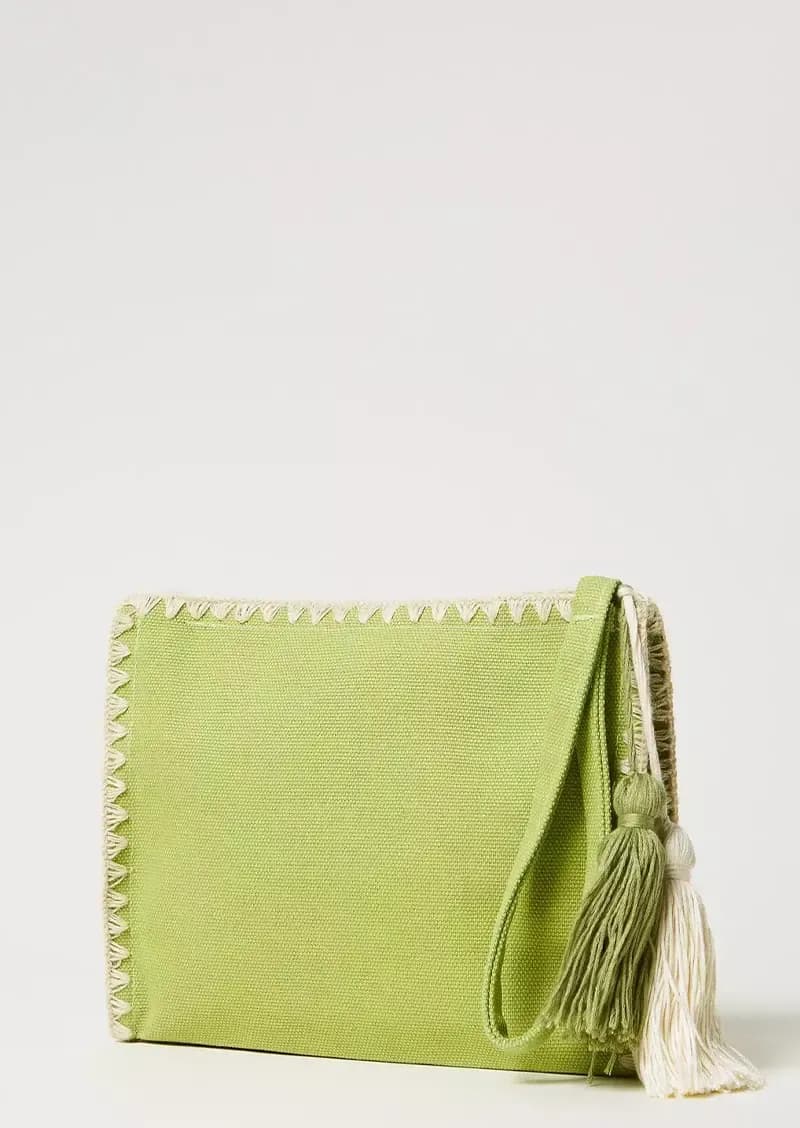 TWINSET | Pochette in canvas con ricamo - 3