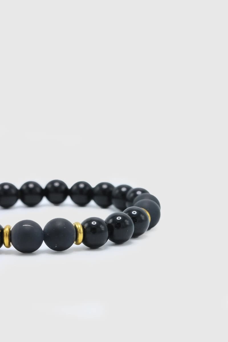 LECLAF | Bracciale uomo nero opaco - 2