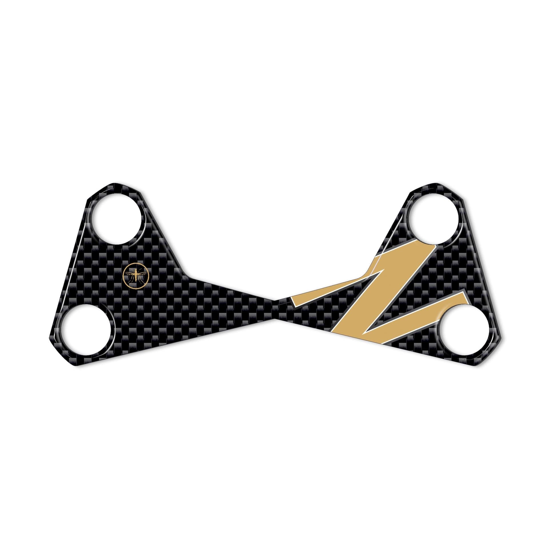 Protezione 3D Piastra Forcella compatibile con Kawasaki Z750 Z1000 Z Oro - 2