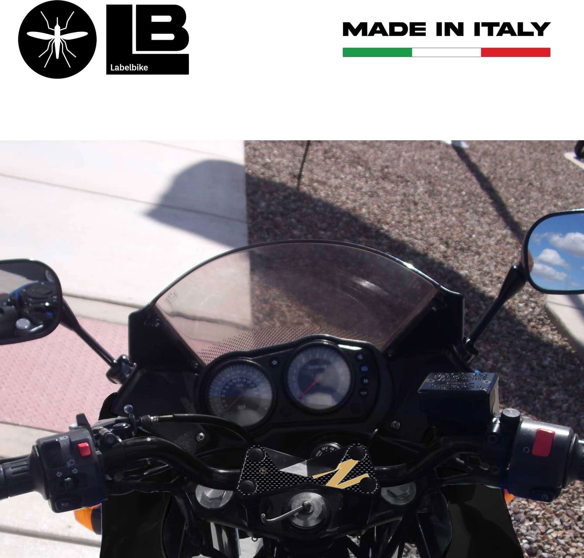 Protezione 3D Piastra Forcella compatibile con Kawasaki Z750 Z1000 Z Oro - 3