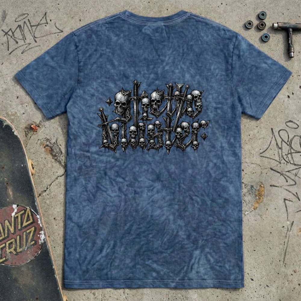 T-shirt Ghettoblaster Metal vintage  blu - 8