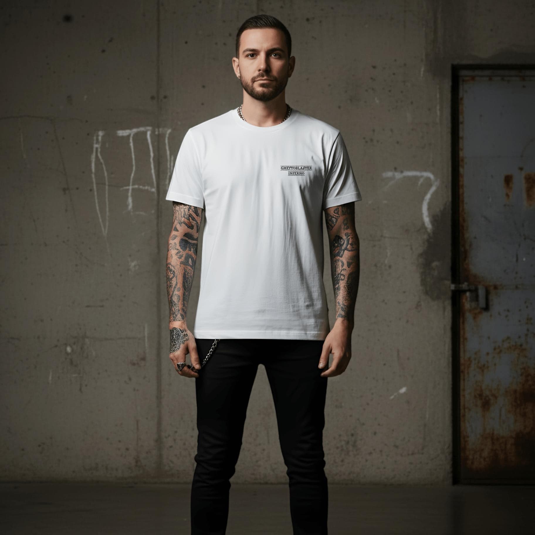 T-shirt Ghettoblaster Caronte Inferno white - 3