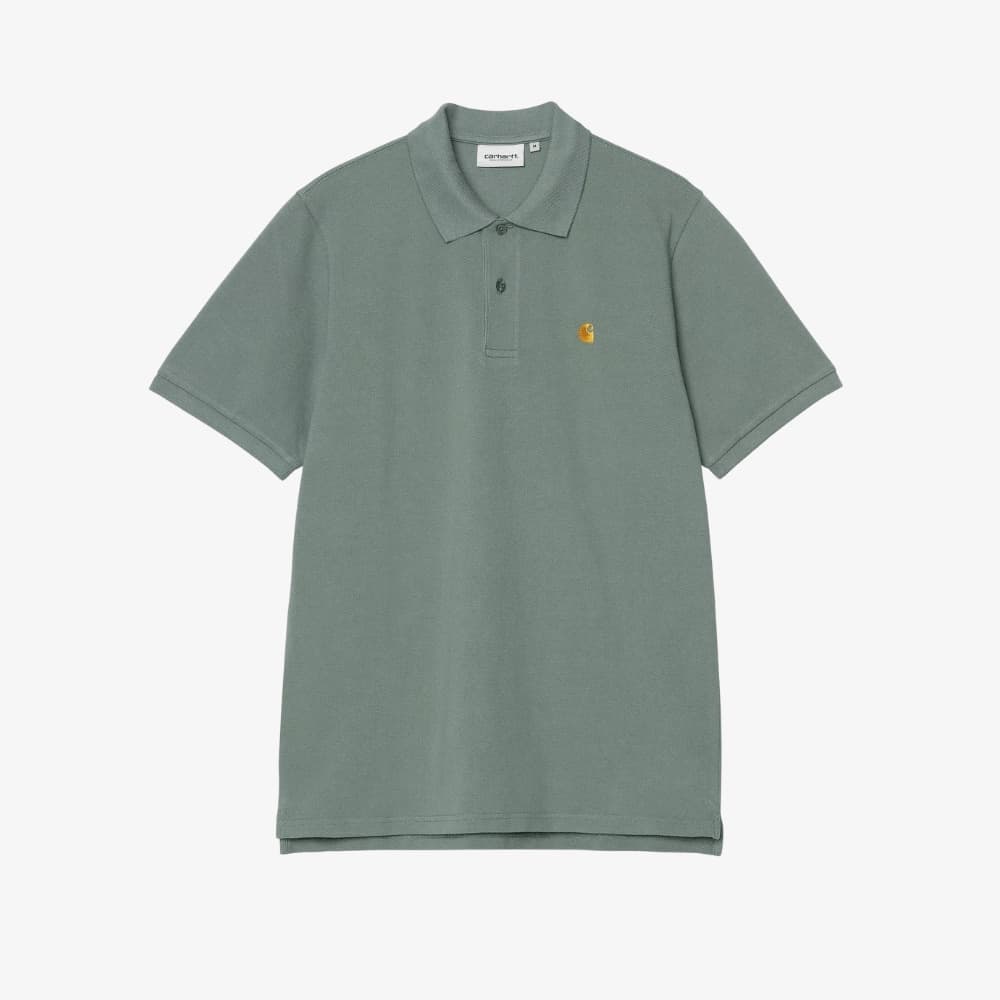 Polo Carhartt Chase Pique silver pine gold - 1