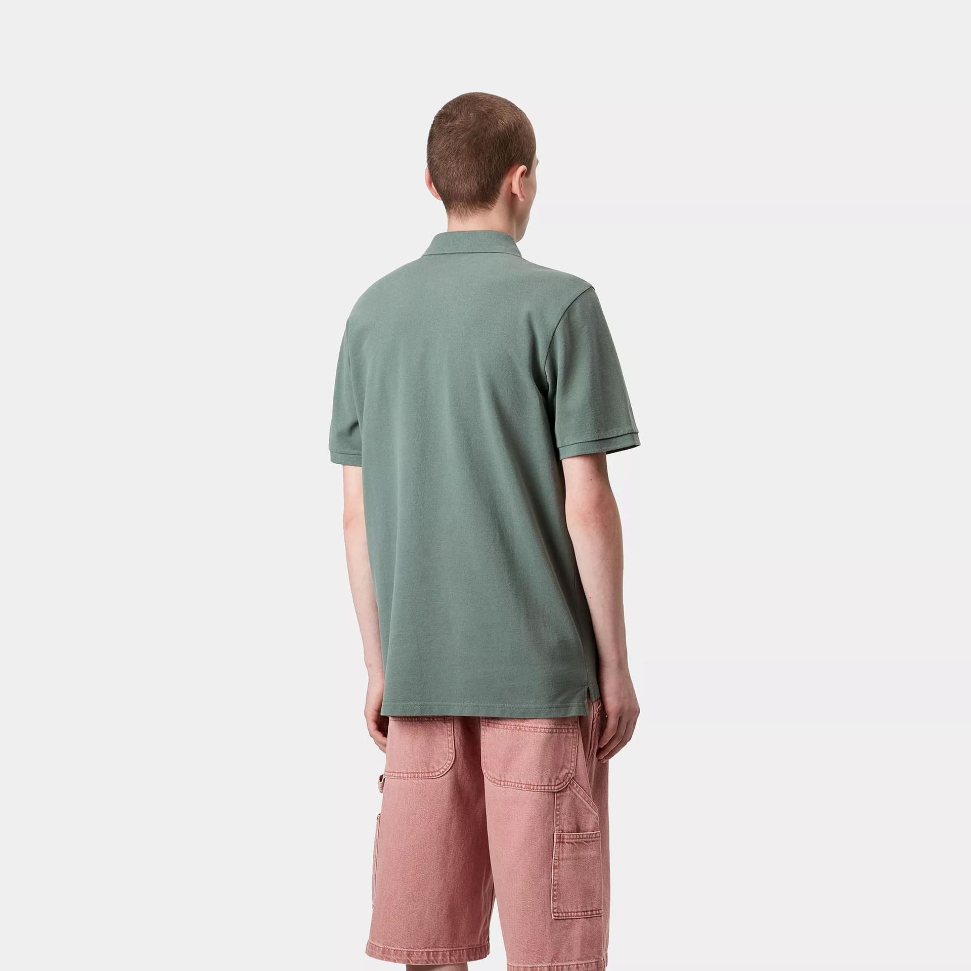 Polo Carhartt Chase Pique silver pine gold - 4