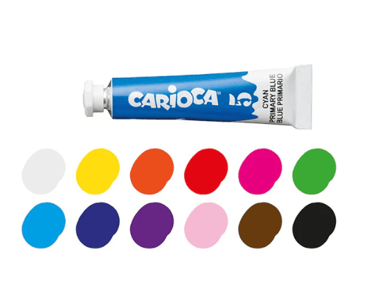 Carioca - Tempera in tubetti 7,5 ml 12 pezzi (KO012/A) - 2