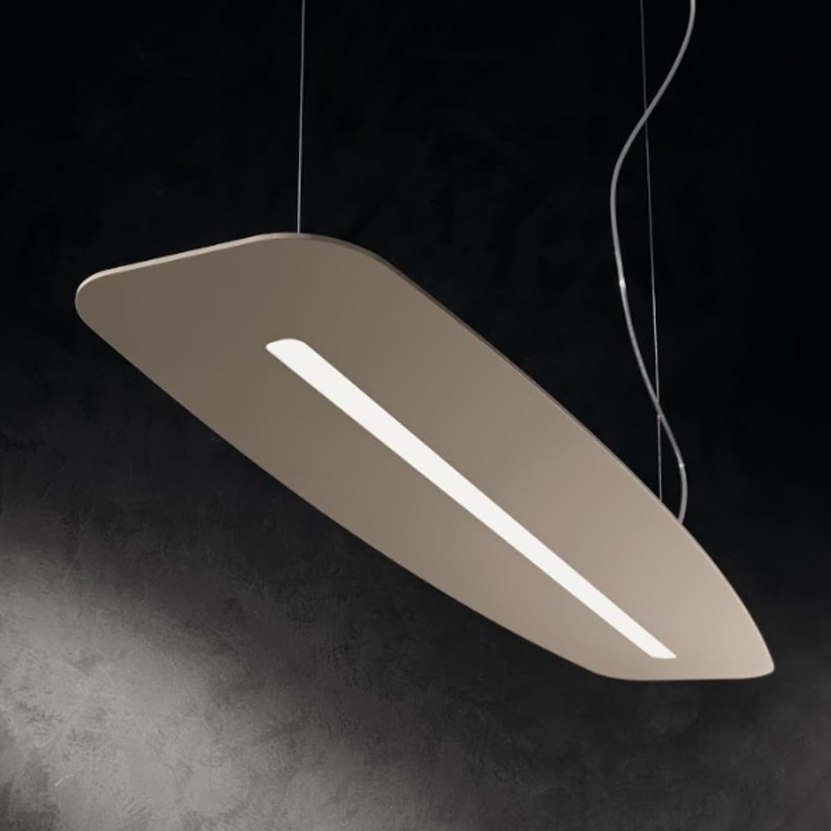 Sospensione GN-SURF SM 52W LED 5200LM 3000°K 102CM dimmerabile alluminio lampadario ufficio moderno rettangolare biemissione - 11