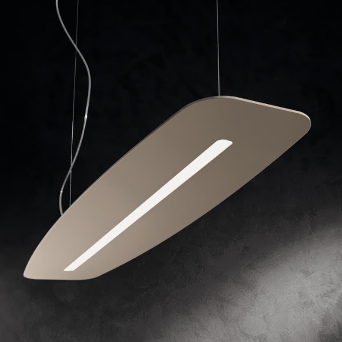 Sospensione GN-SURF SM 52W LED 5200LM 3000°K 102CM dimmerabile alluminio lampadario ufficio moderno rettangolare biemissione - 2