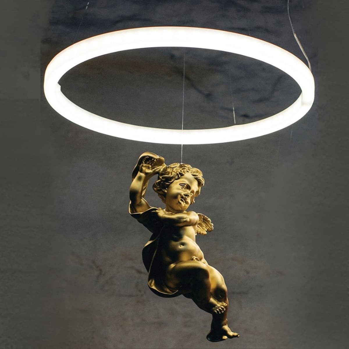Lampadario classico EMPORIUM COSCIENZA AMABILE CL1498 LED 20W PMMA resina sospensione - 4
