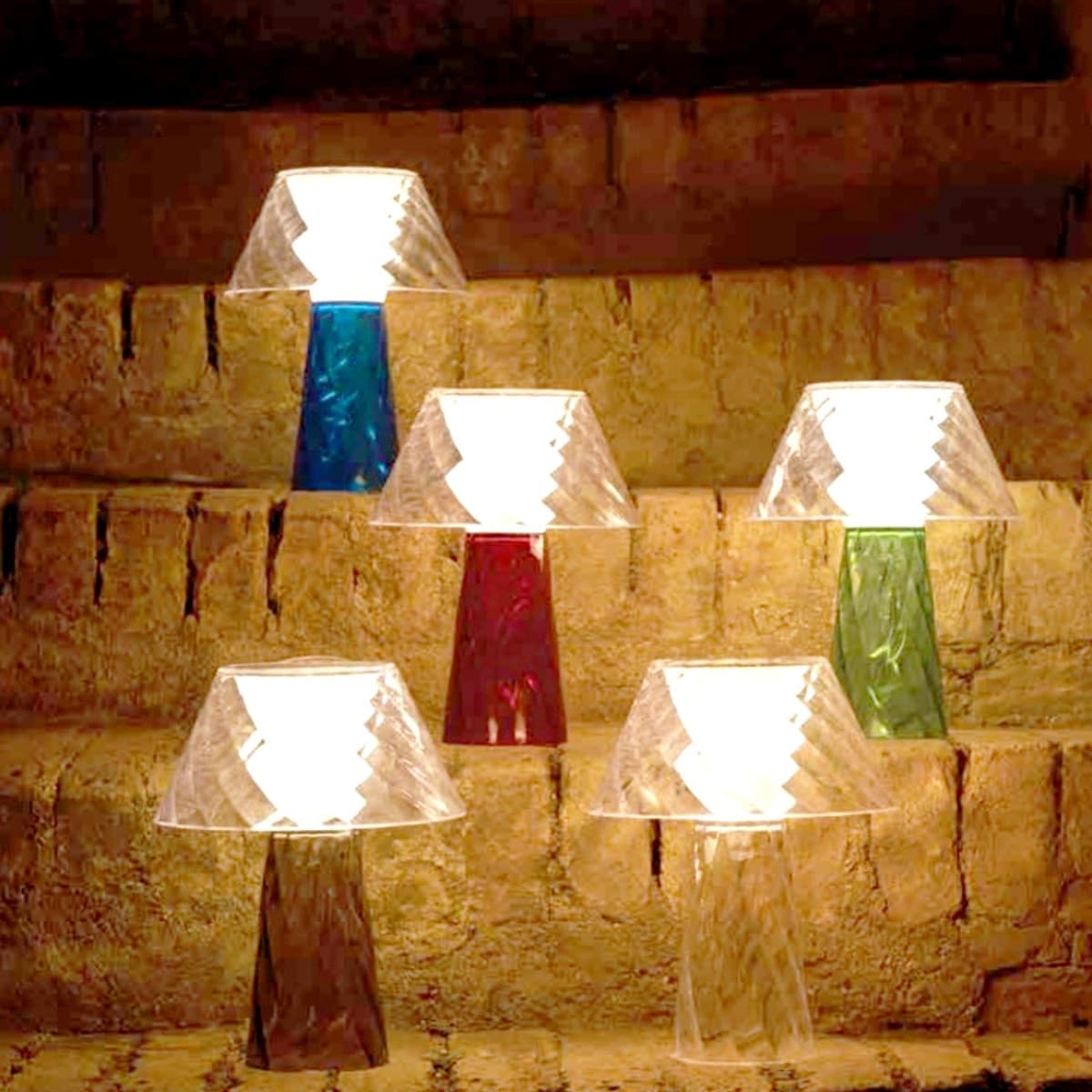 Abat-jour moderna EMPORIUM TATA CL550 G9 LED acrilico lampada tavolo - 8