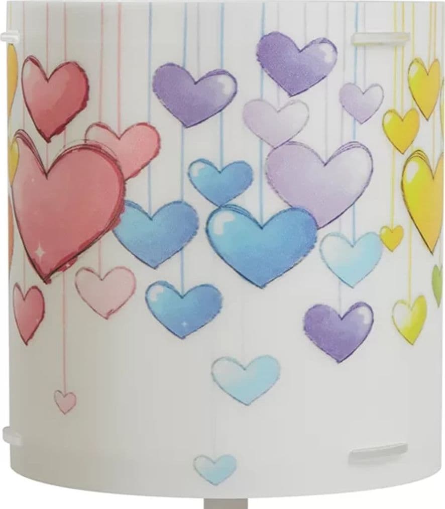 Abat-jour moderna EMPORIUM CYLINDER CUORI CL1527 E14 LED metacrilato sandylex lampada cameretta - 3