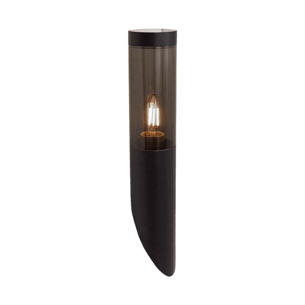 V-TAC Lampada LED da Giardino con Portalampada E27 Acciaio e Vetro Fumé Nera IP44