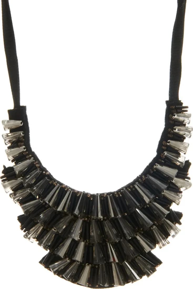 LECLAF | Collana girocollo nastro e strass