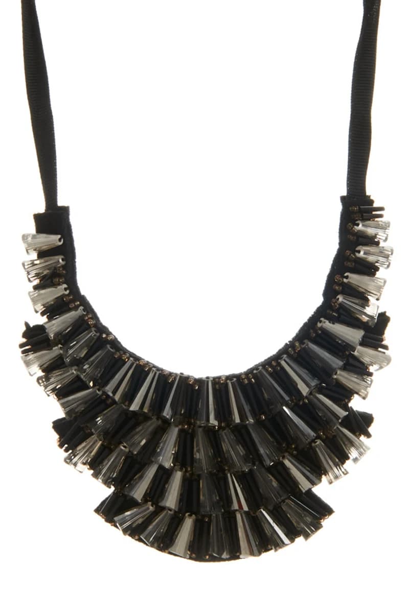 LECLAF | Collana girocollo nastro e strass - 3