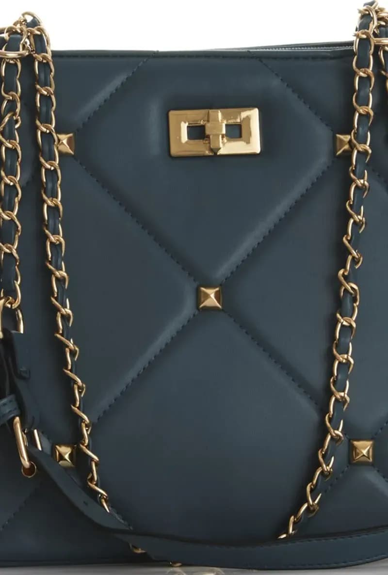 LECLAF | Borsa rettangolare borchie - 3