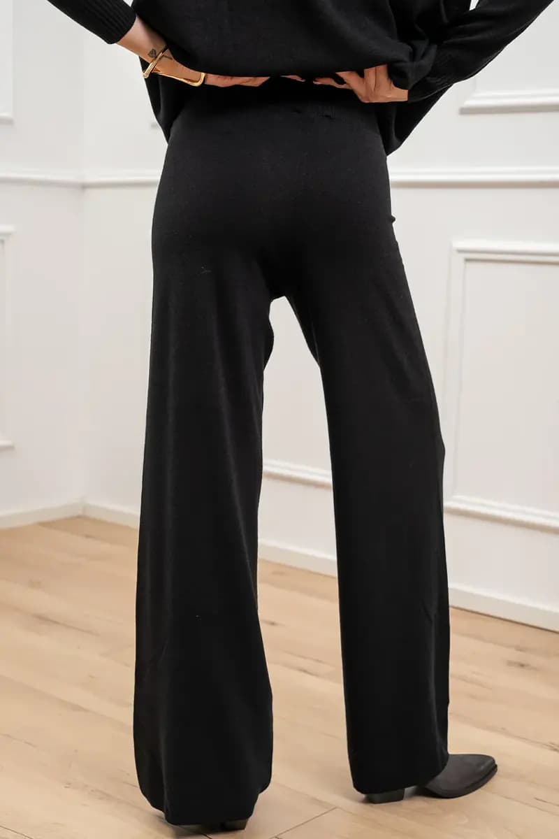 KONTATTO | Pantalone zampa in maglia - 3
