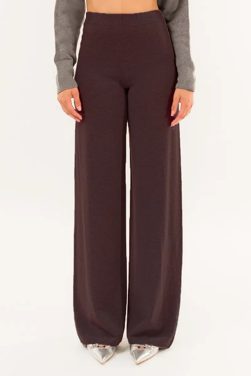KONTATTO | Pantalone ampio in maglia - 3