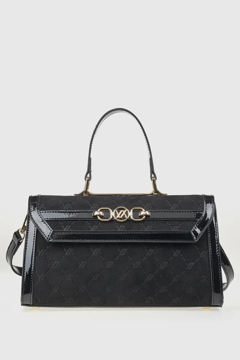VERDE FASHION | Borsa in ecopelle scamosciata - 10