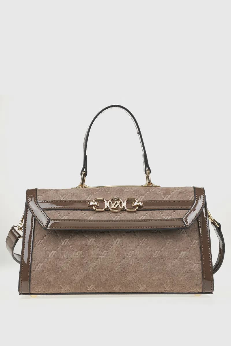VERDE FASHION | Borsa in ecopelle scamosciata - 9
