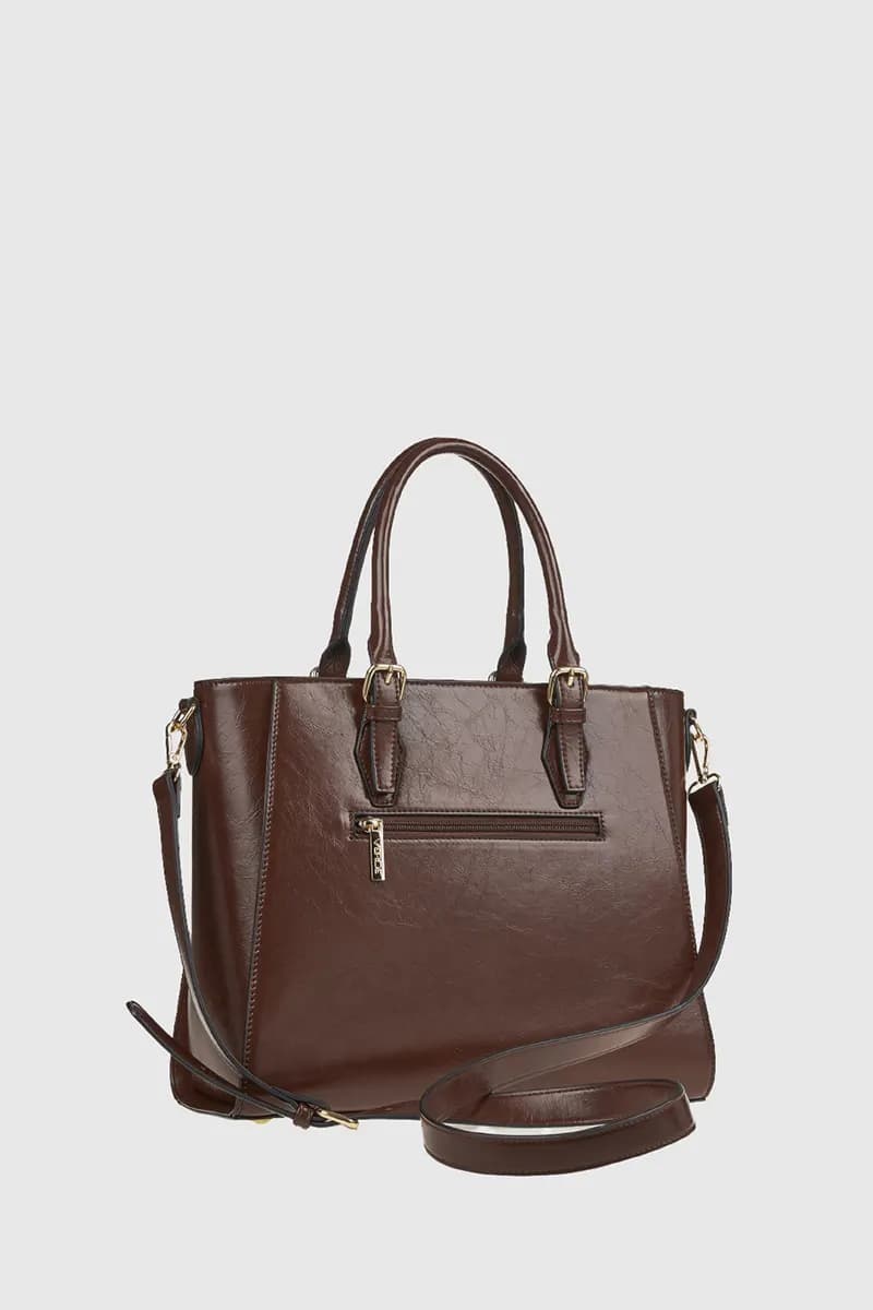 VERDE FASHION | Borsa a spalla in ecopelle verniciata - 2