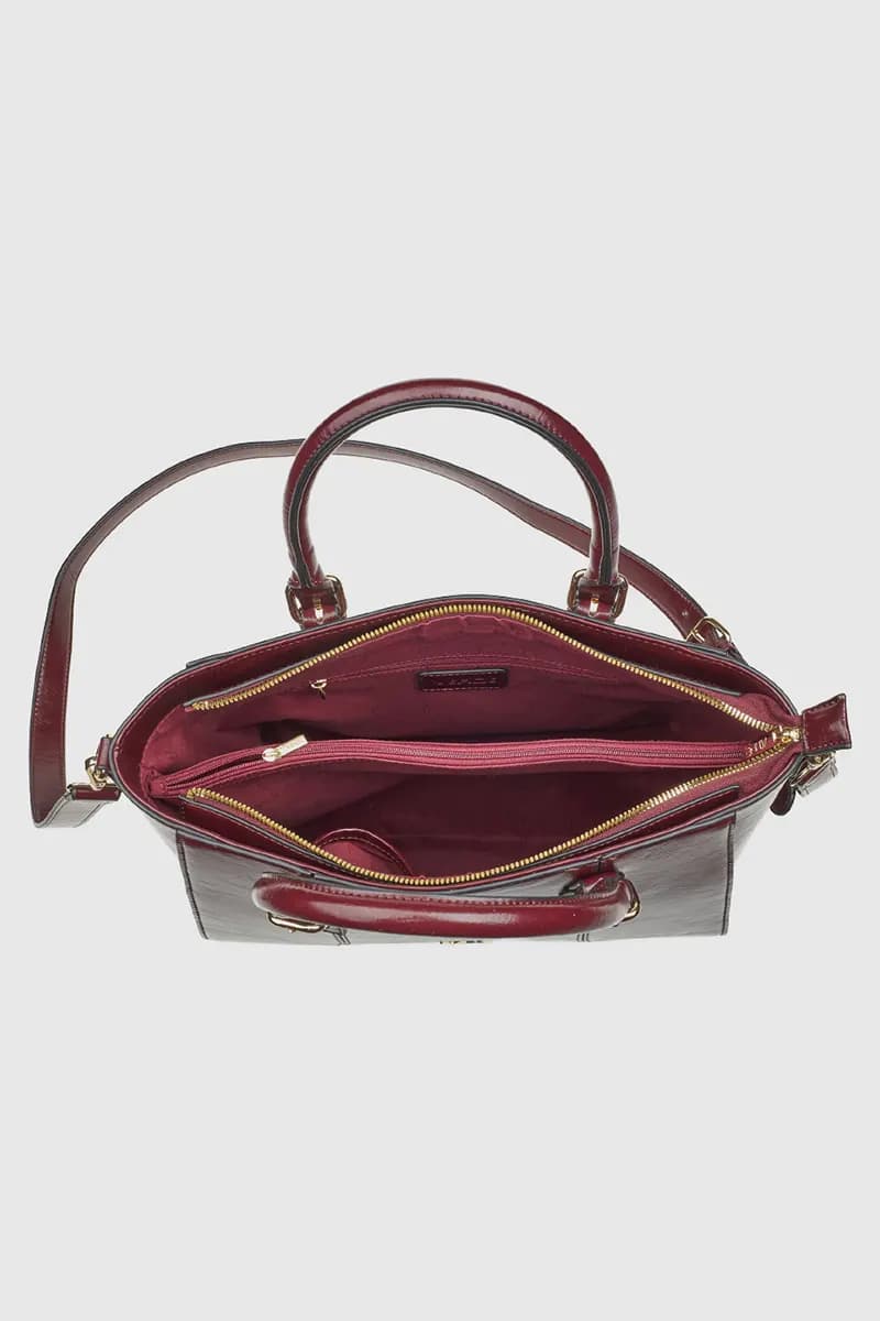 VERDE FASHION | Borsa a spalla in ecopelle verniciata - 11