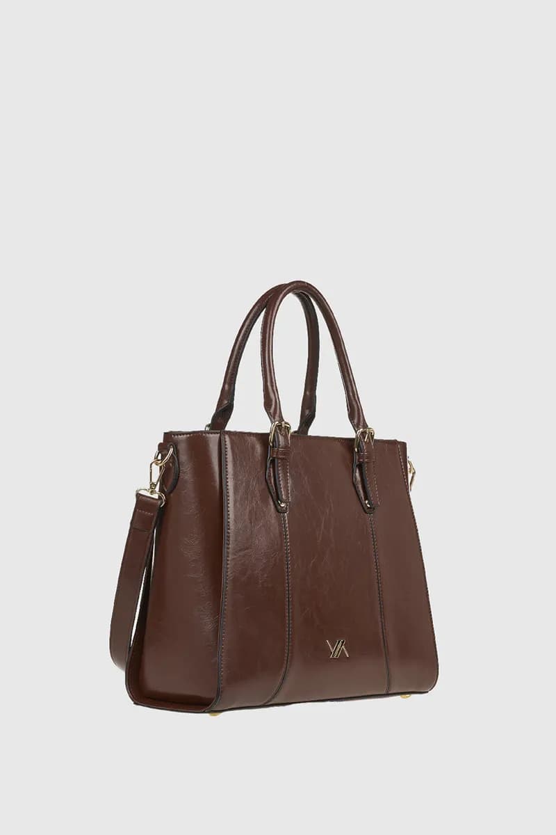 VERDE FASHION | Borsa a spalla in ecopelle verniciata - 4