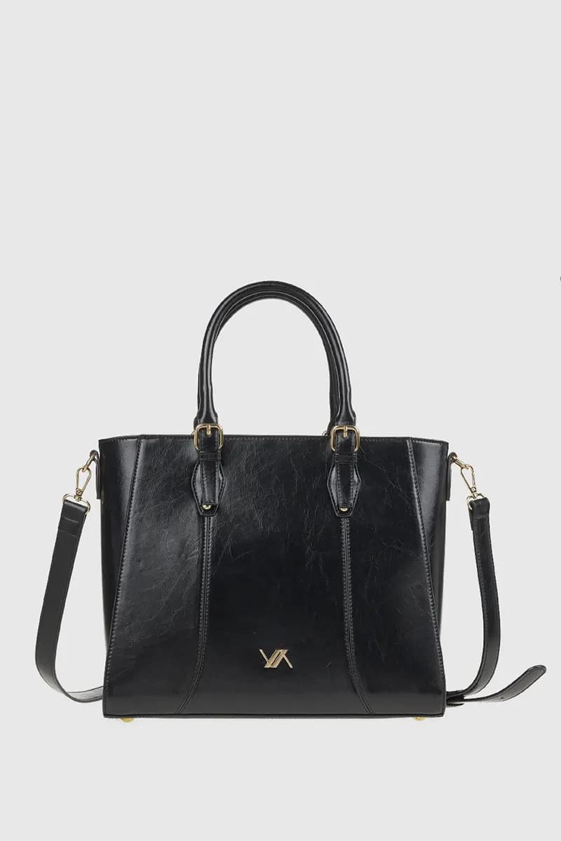 VERDE FASHION | Borsa a spalla in ecopelle verniciata - 5