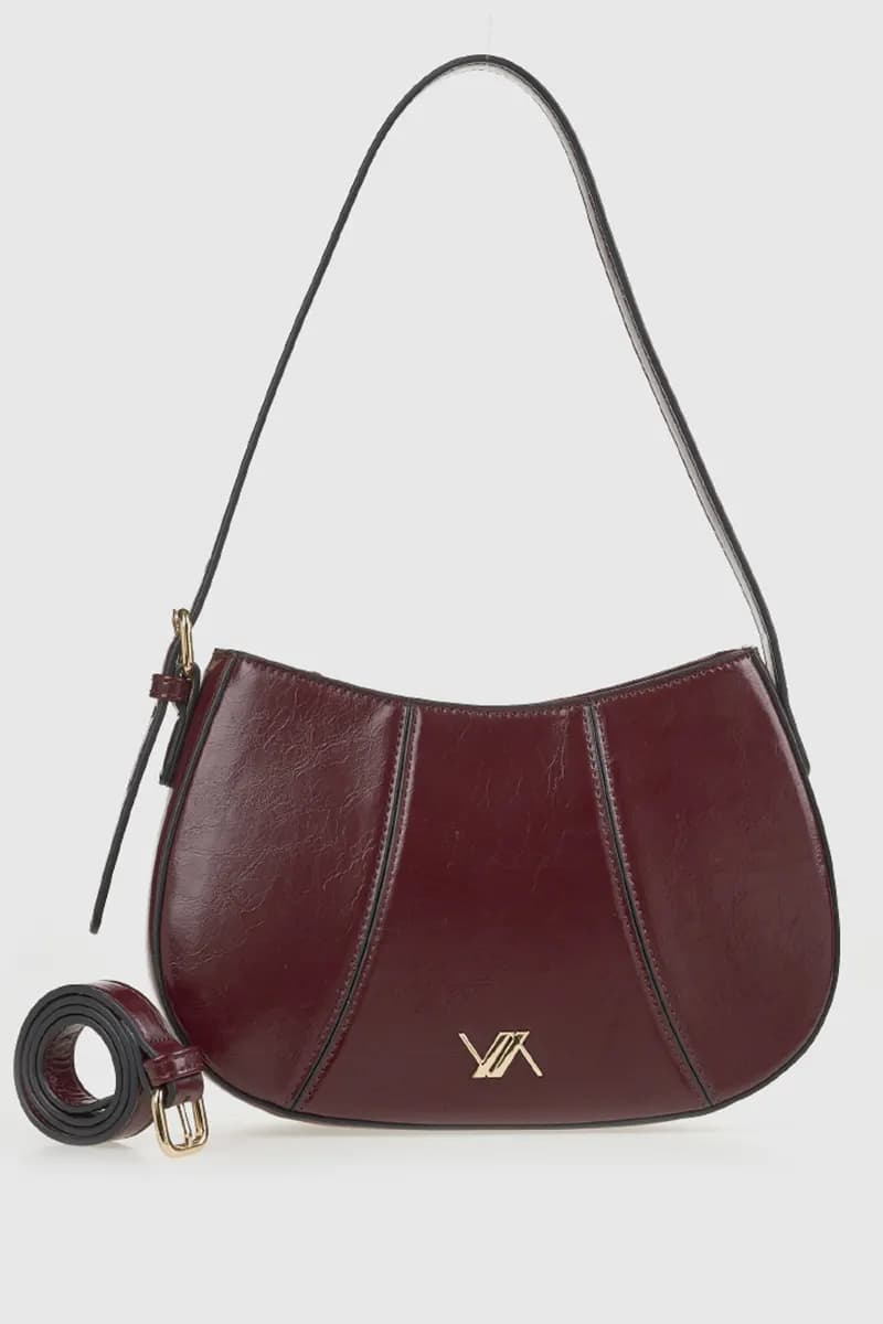 VERDE FASHION | Borsa a spalla in ecopelle verniciata - 9