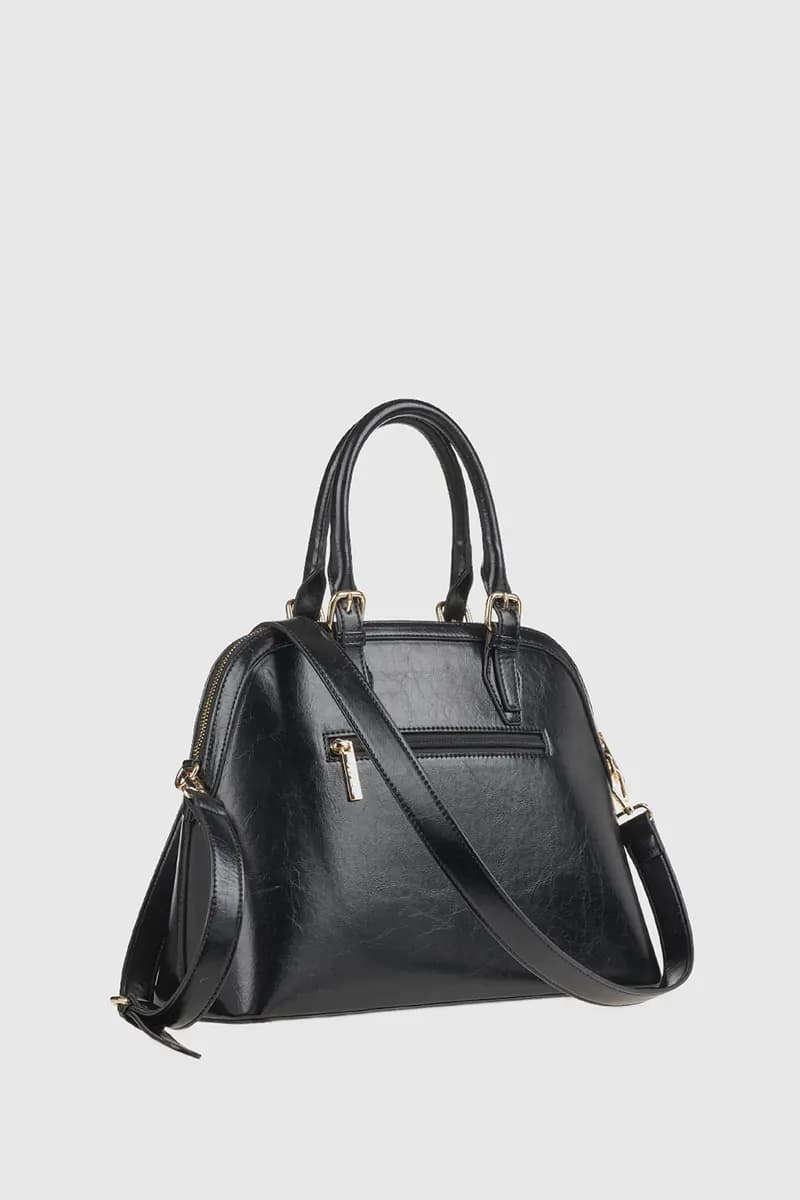 VERDE FASHION | Borsa a mano in ecopelle verniciata - 2