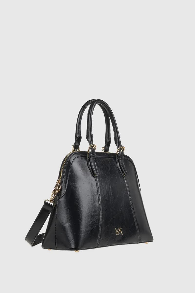 VERDE FASHION | Borsa a mano in ecopelle verniciata - 4