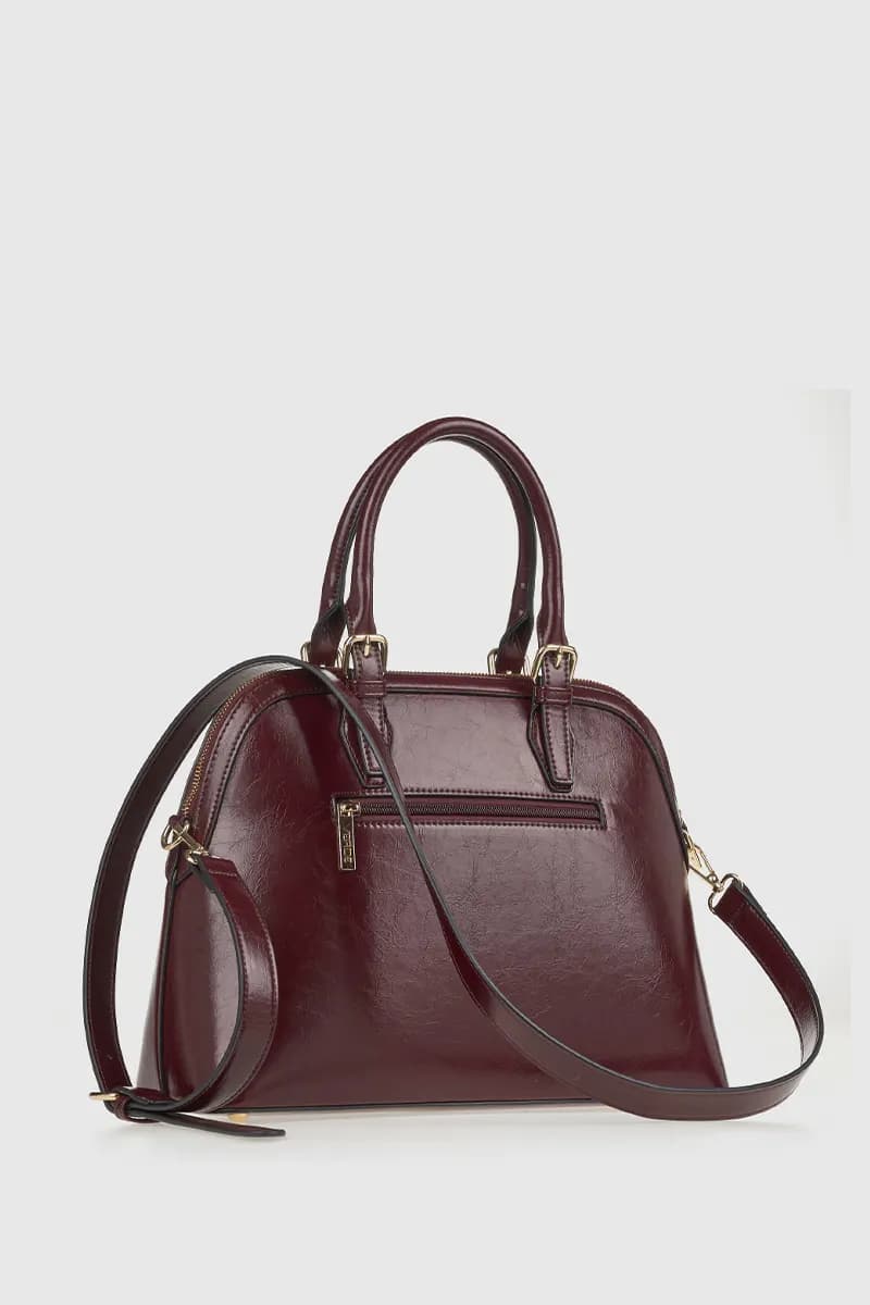 VERDE FASHION | Borsa a mano in ecopelle verniciata - 6