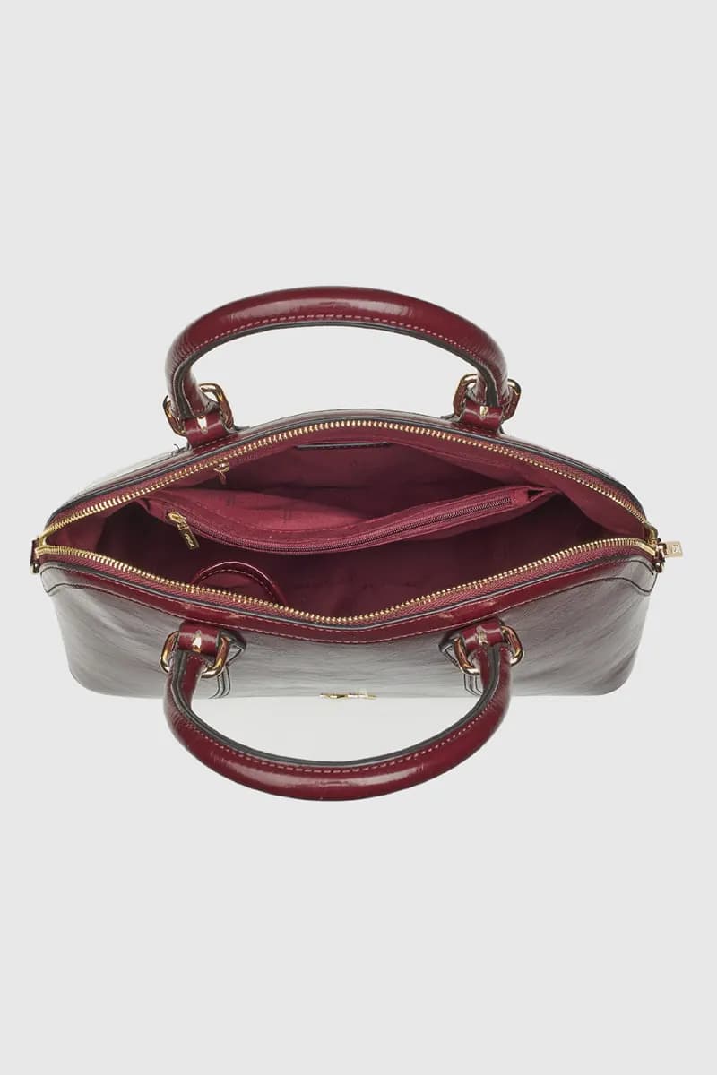 VERDE FASHION | Borsa a mano in ecopelle verniciata - 7