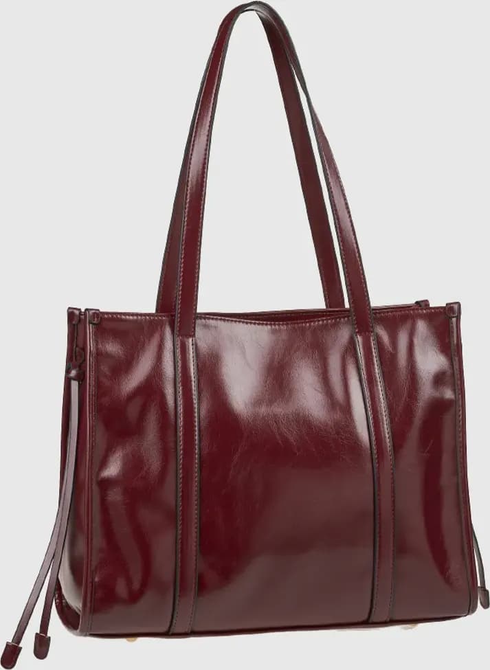 VERDE FASHION | Borsa a spalla in ecopelle verniciata - 2