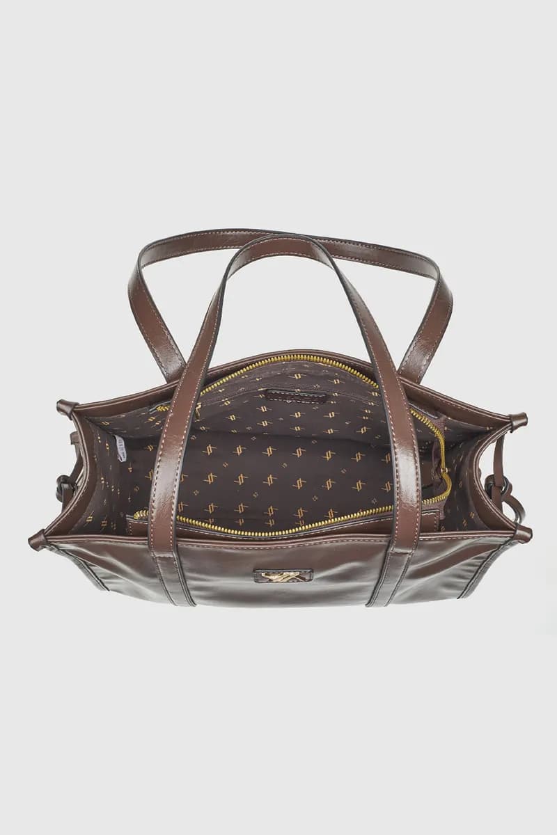 VERDE FASHION | Borsa a spalla in ecopelle verniciata - 11