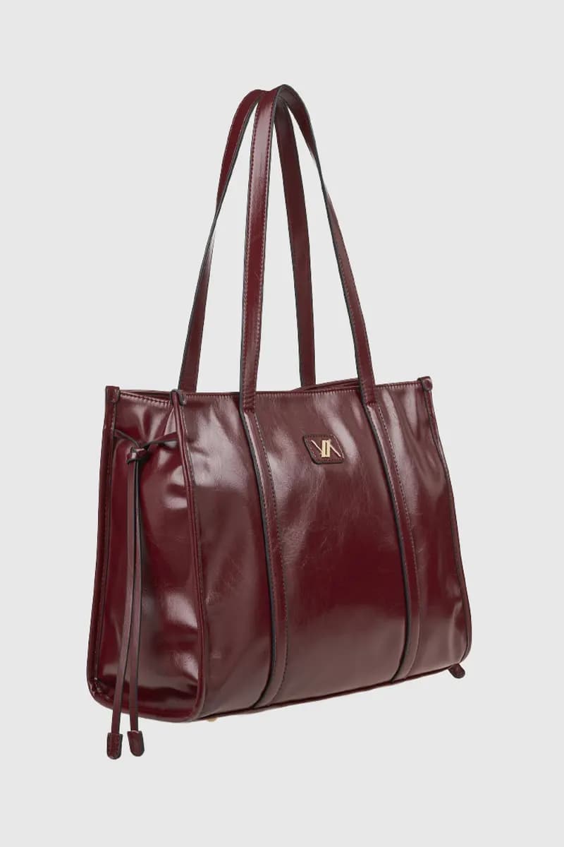 VERDE FASHION | Borsa a spalla in ecopelle verniciata - 4