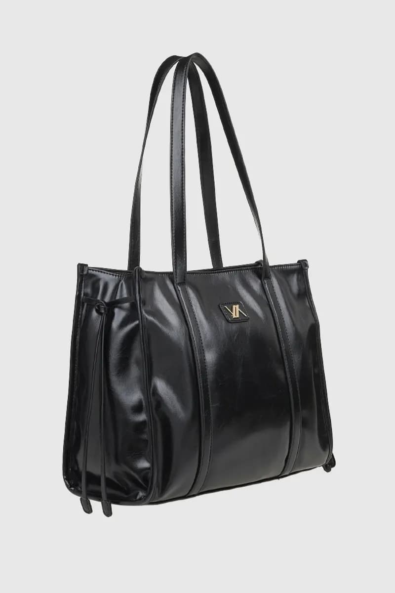 VERDE FASHION | Borsa a spalla in ecopelle verniciata - 8