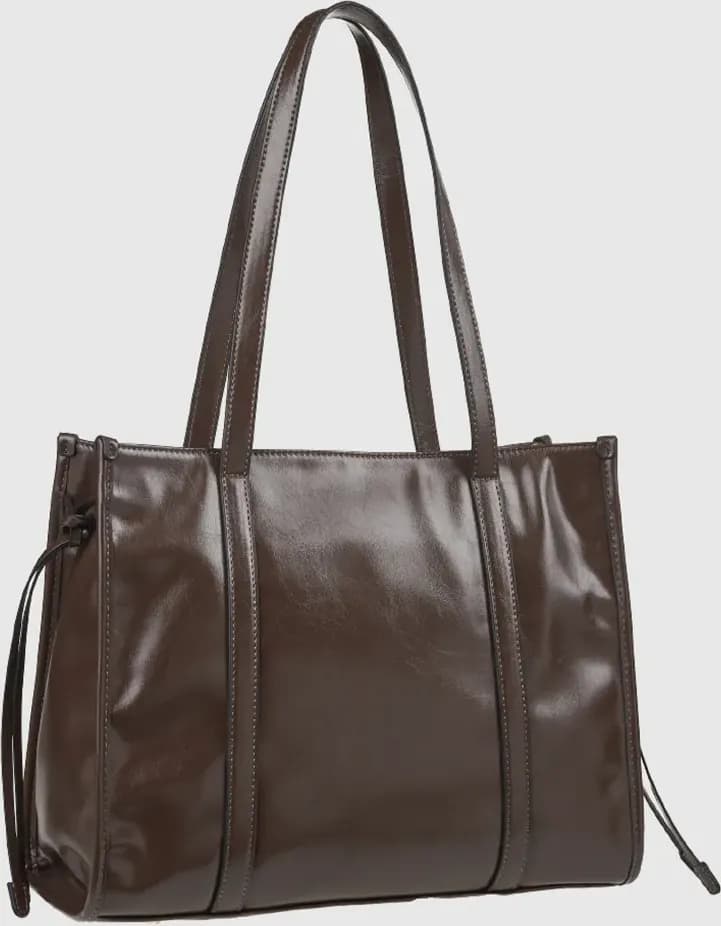 VERDE FASHION | Borsa a spalla in ecopelle verniciata - 10