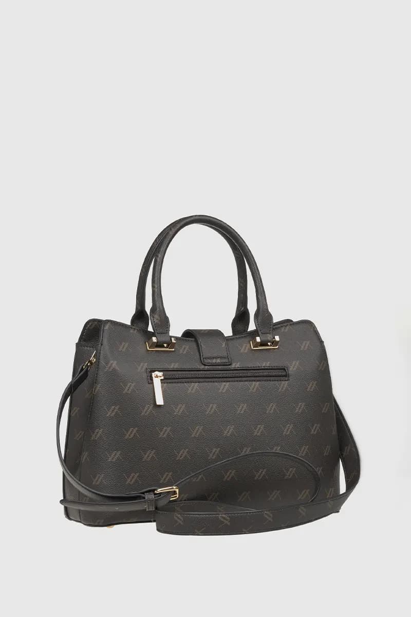 VERDE FASHION | Borsa in ecopelle con stampa logo - 2