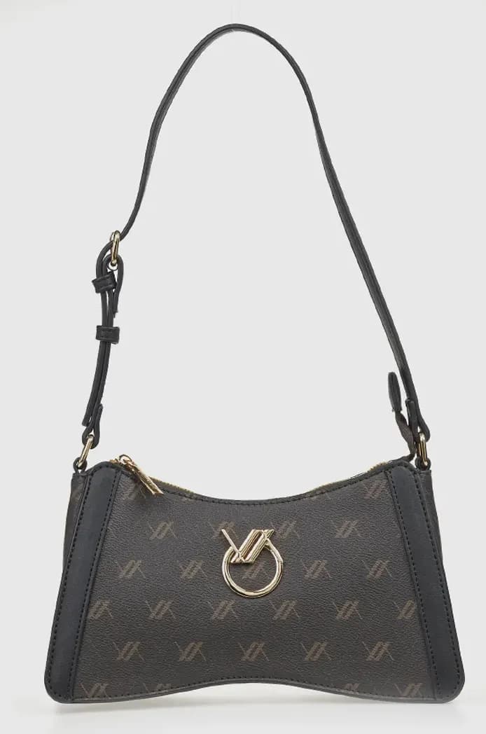 VERDE FASHION | Borsa a tracolla con stampa logo