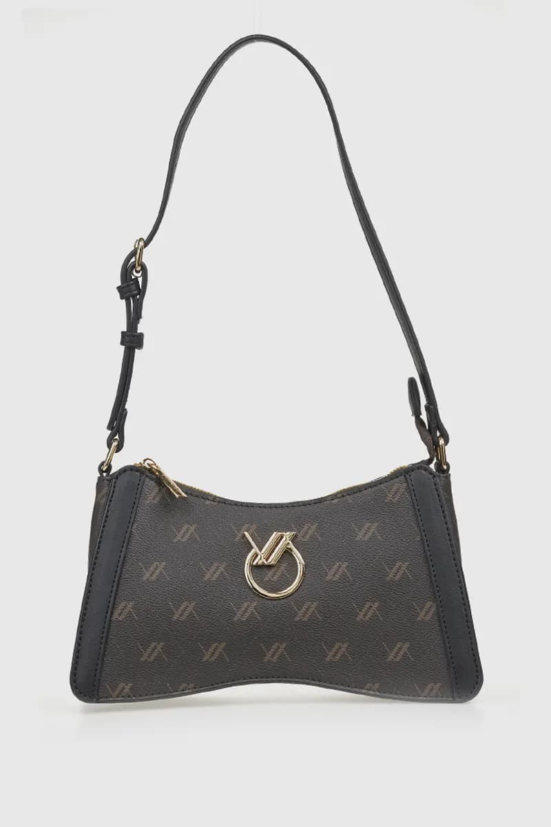 VERDE FASHION | Borsa a tracolla con stampa logo - 6