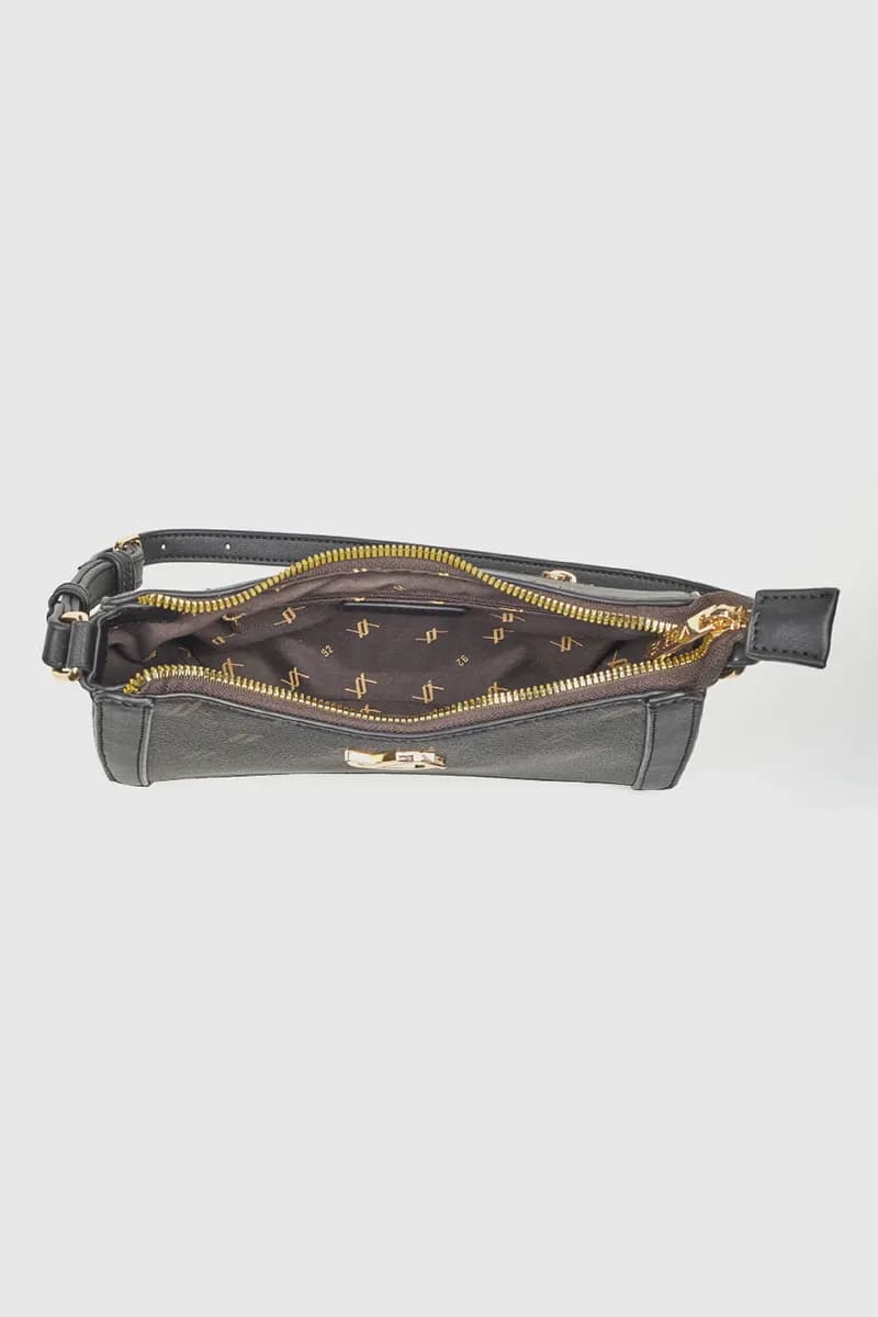 VERDE FASHION | Borsa a tracolla con stampa logo - 3
