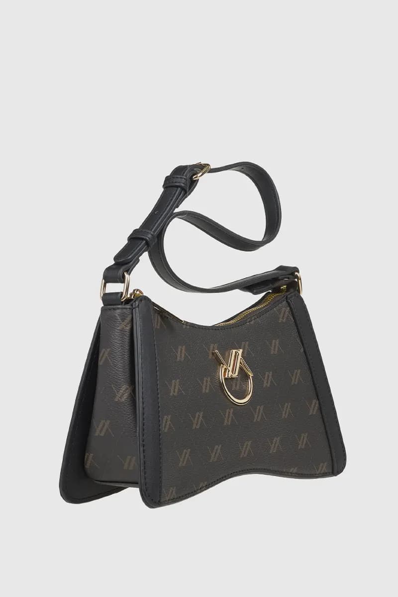 VERDE FASHION | Borsa a tracolla con stampa logo - 4
