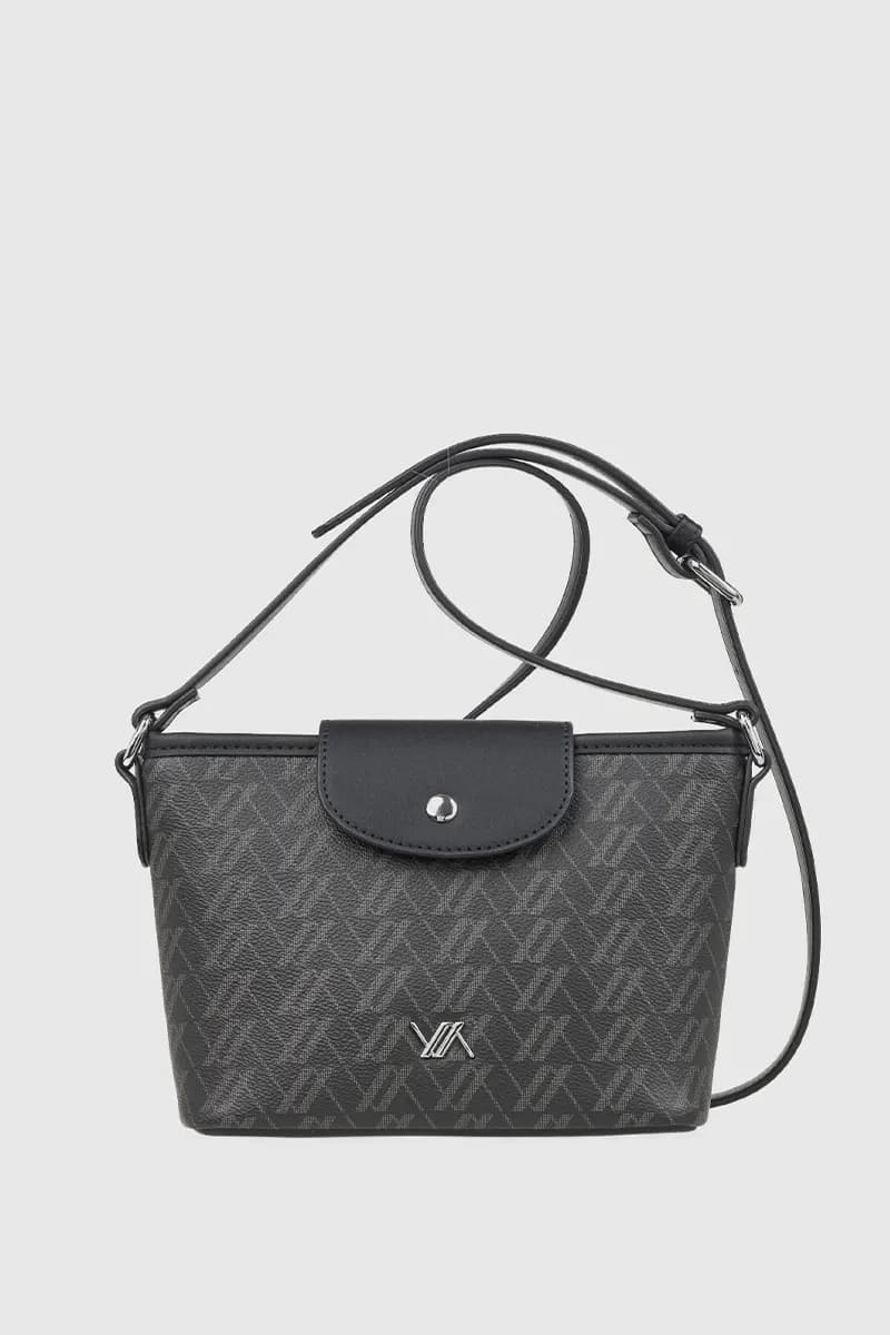 VERDE FASHION | Borsa piccola a tracolla con stampa logo - 5